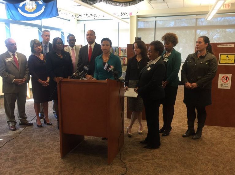 Erika McConduit, President & CEO of the Urban League of New Orleans, joined school leaders and RSD officials at the press conference.