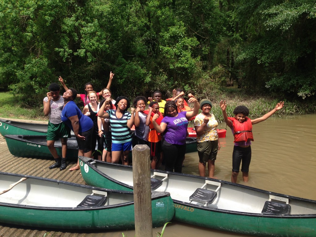 6th and 7th grade students at THRIVE enjoy a recent camping trip.